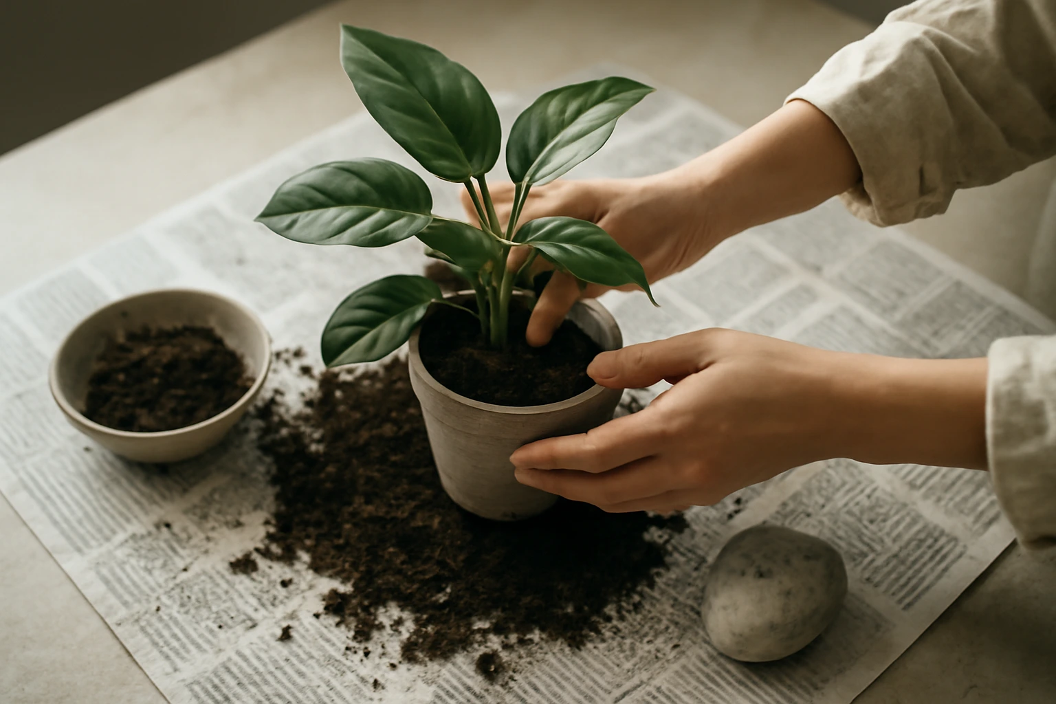 Chậu, đất và tưới: ba thứ quyết định cây trong nhà sống hay chết