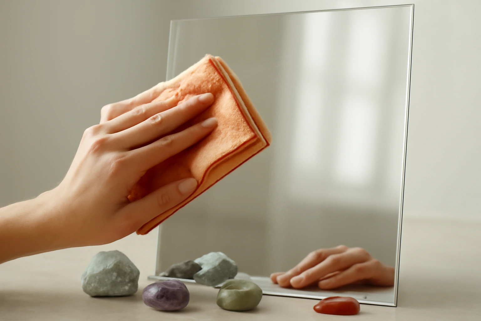 Lau gương và xử vết ố: làm cho sạch mà không làm hỏng lớp tráng